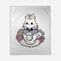 Cute White Rabbit Tea Cup-None-Fleece-Blanket-xMorfina