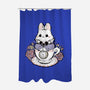 Cute White Rabbit Tea Cup-None-Polyester-Shower Curtain-xMorfina