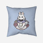 Cute White Rabbit Tea Cup-None-Removable Cover w Insert-Throw Pillow-xMorfina