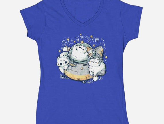 Cute Alien Cats Spaceship