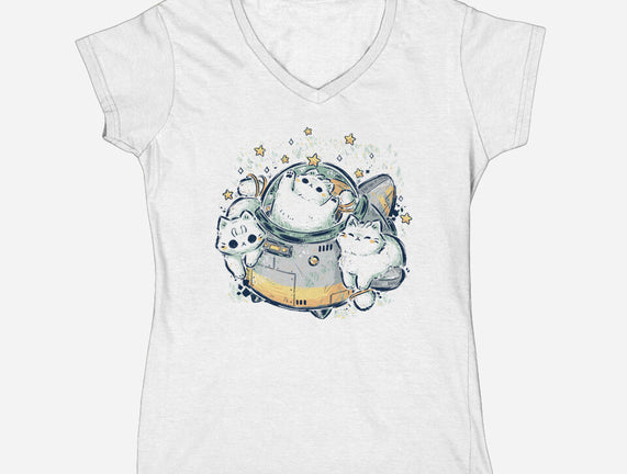 Cute Alien Cats Spaceship