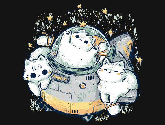Cute Alien Cats Spaceship
