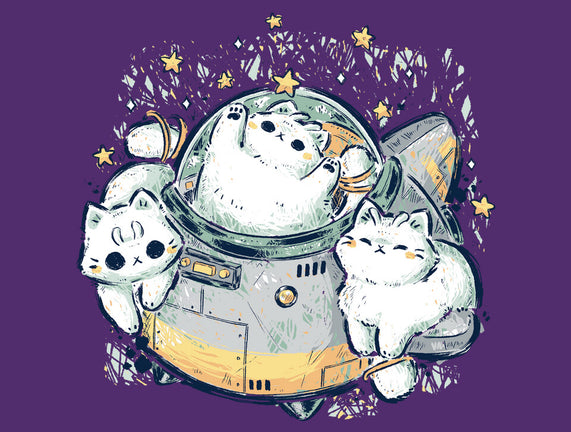 Cute Alien Cats Spaceship