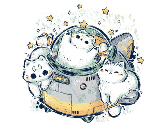 Cute Alien Cats Spaceship