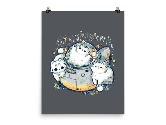 Cute Alien Cats Spaceship