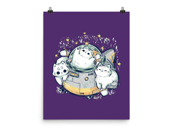 Cute Alien Cats Spaceship