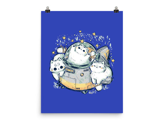 Cute Alien Cats Spaceship