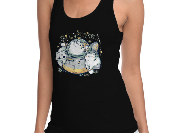 Cute Alien Cats Spaceship