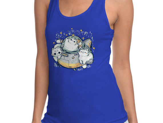 Cute Alien Cats Spaceship