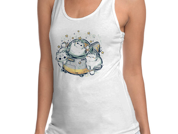 Cute Alien Cats Spaceship