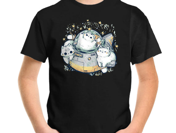 Cute Alien Cats Spaceship