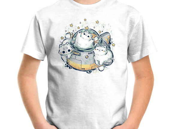 Cute Alien Cats Spaceship