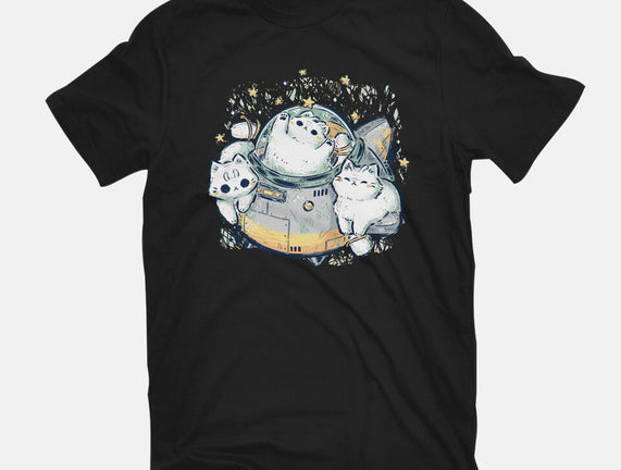 Cute Alien Cats Spaceship