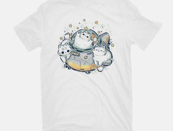 Cute Alien Cats Spaceship