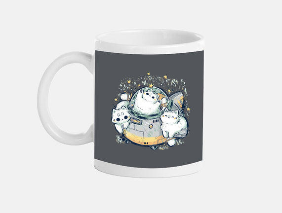 Cute Alien Cats Spaceship