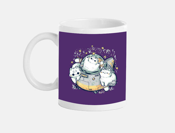 Cute Alien Cats Spaceship