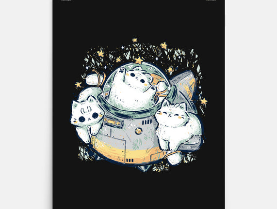 Cute Alien Cats Spaceship