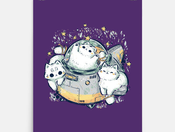 Cute Alien Cats Spaceship