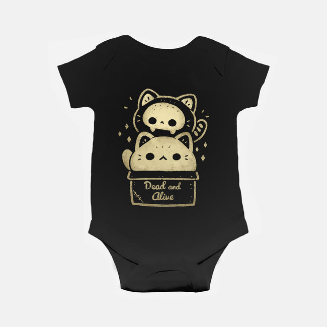 Creepy Kawaii Schrodingers Cat-Baby-Basic-Onesie-xMorfina