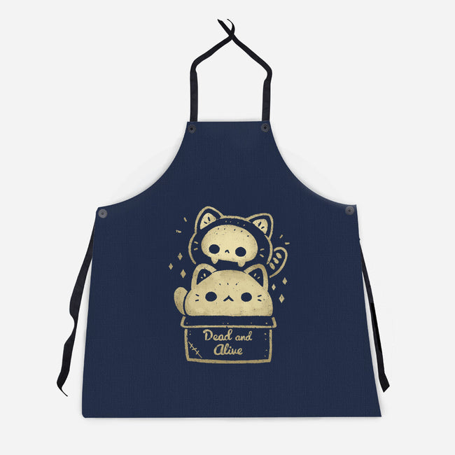 Creepy Kawaii Schrodingers Cat-Unisex-Kitchen-Apron-xMorfina