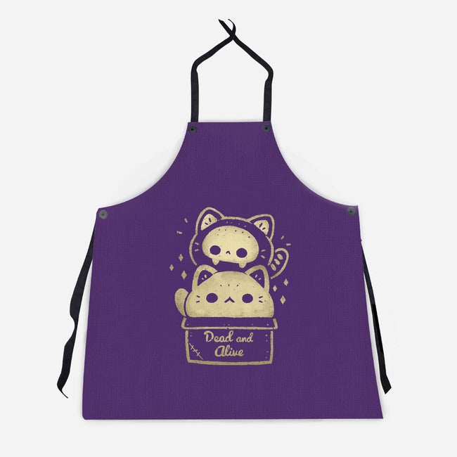 Creepy Kawaii Schrodingers Cat-Unisex-Kitchen-Apron-xMorfina