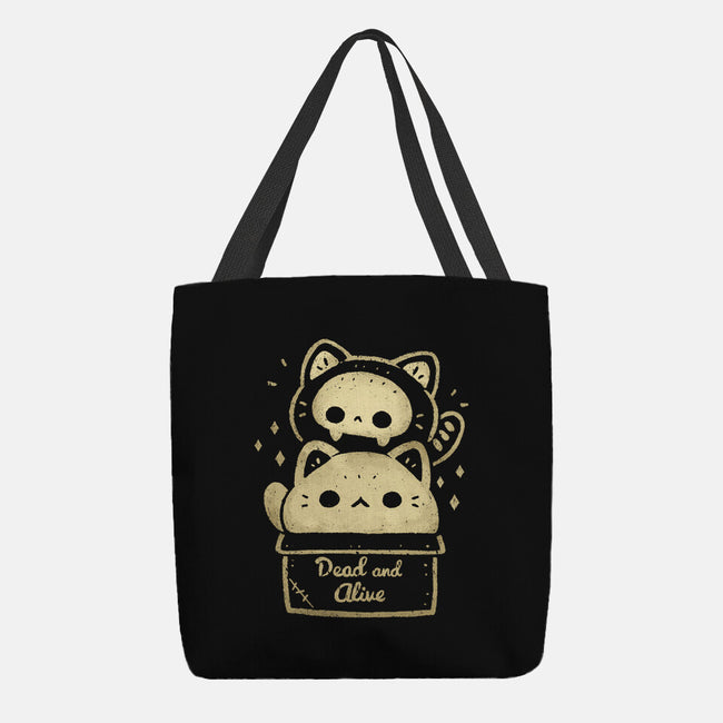 Creepy Kawaii Schrodingers Cat-None-Basic Tote-Bag-xMorfina
