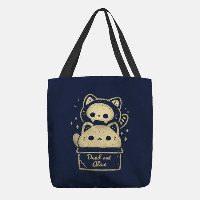 Creepy Kawaii Schrodingers Cat-None-Basic Tote-Bag-xMorfina