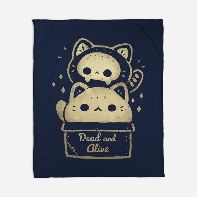 Creepy Kawaii Schrodingers Cat-None-Fleece-Blanket-xMorfina