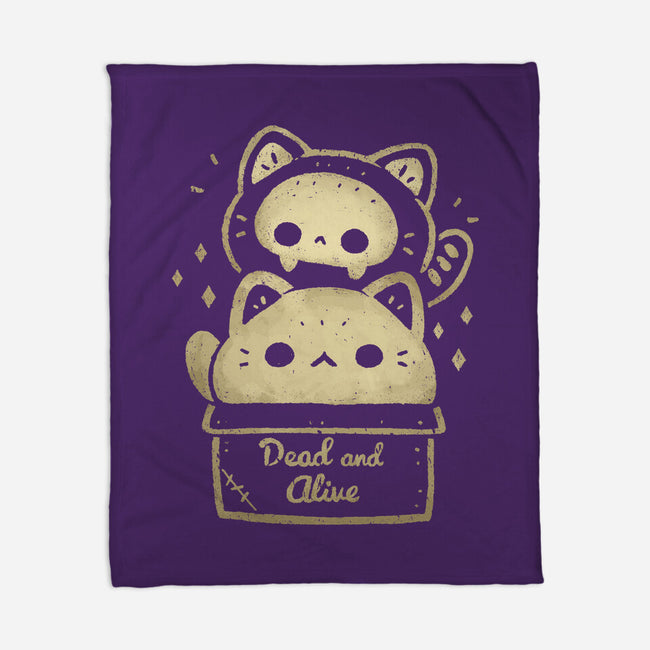 Creepy Kawaii Schrodingers Cat-None-Fleece-Blanket-xMorfina