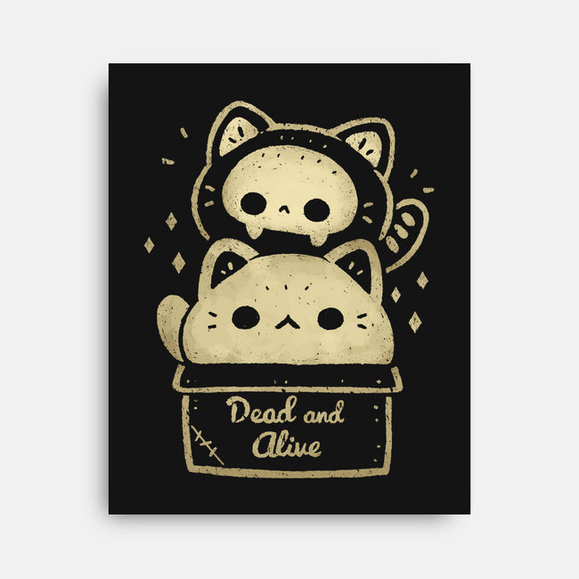 Creepy Kawaii Schrodingers Cat-None-Stretched-Canvas-xMorfina