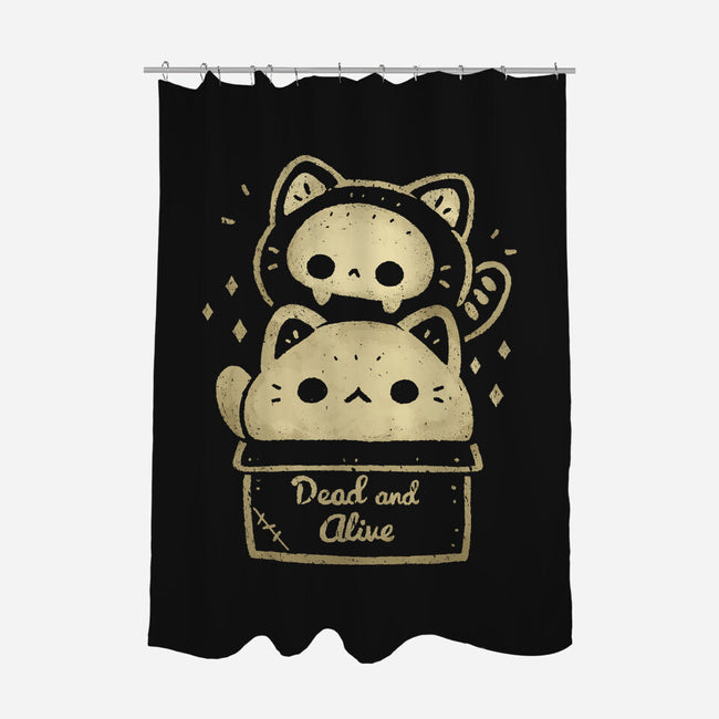 Creepy Kawaii Schrodingers Cat-None-Polyester-Shower Curtain-xMorfina