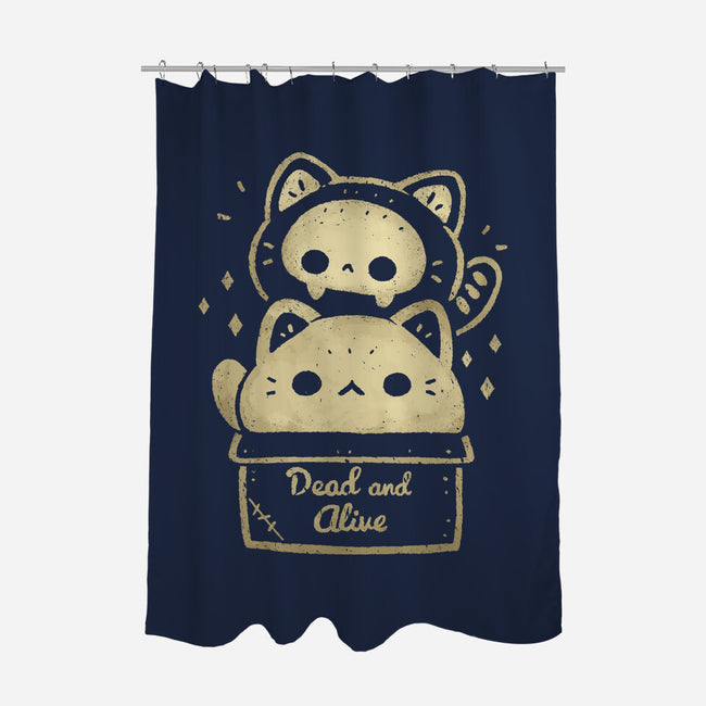 Creepy Kawaii Schrodingers Cat-None-Polyester-Shower Curtain-xMorfina