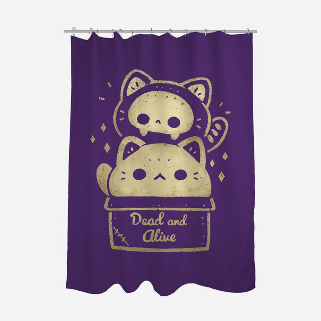 Creepy Kawaii Schrodingers Cat-None-Polyester-Shower Curtain-xMorfina