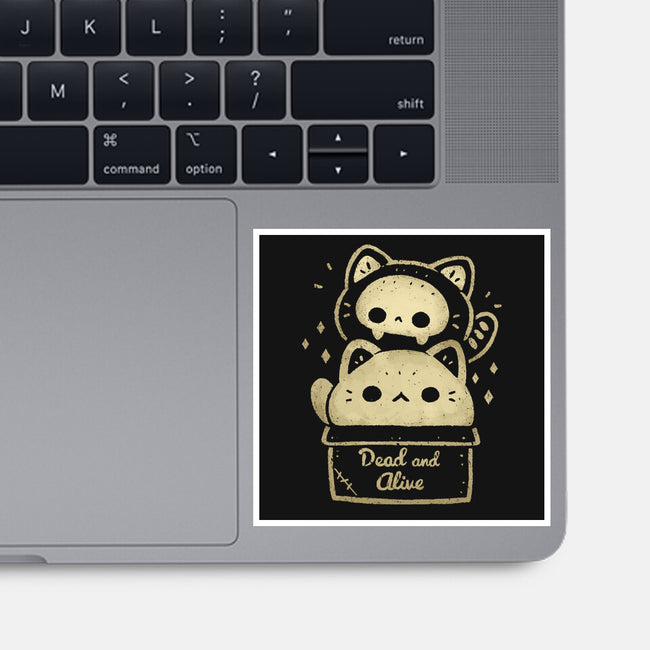 Creepy Kawaii Schrodingers Cat-None-Glossy-Sticker-xMorfina