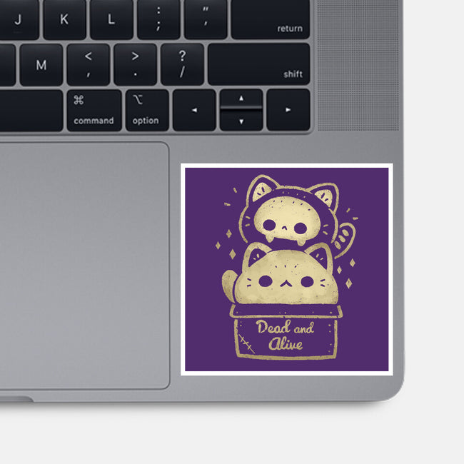 Creepy Kawaii Schrodingers Cat-None-Glossy-Sticker-xMorfina