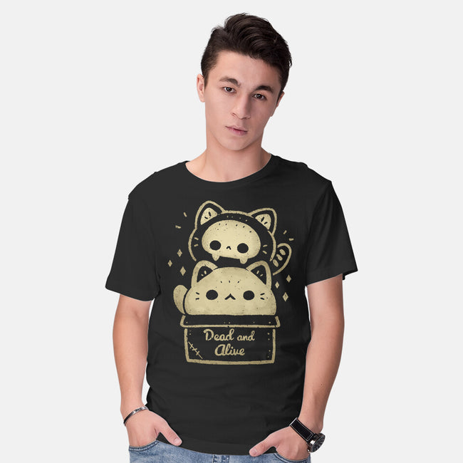 Creepy Kawaii Schrodingers Cat-Mens-Basic-Tee-xMorfina