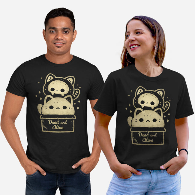 Creepy Kawaii Schrodingers Cat-Unisex-Basic-Tee-xMorfina