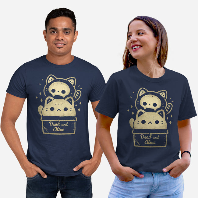 Creepy Kawaii Schrodingers Cat-Unisex-Basic-Tee-xMorfina