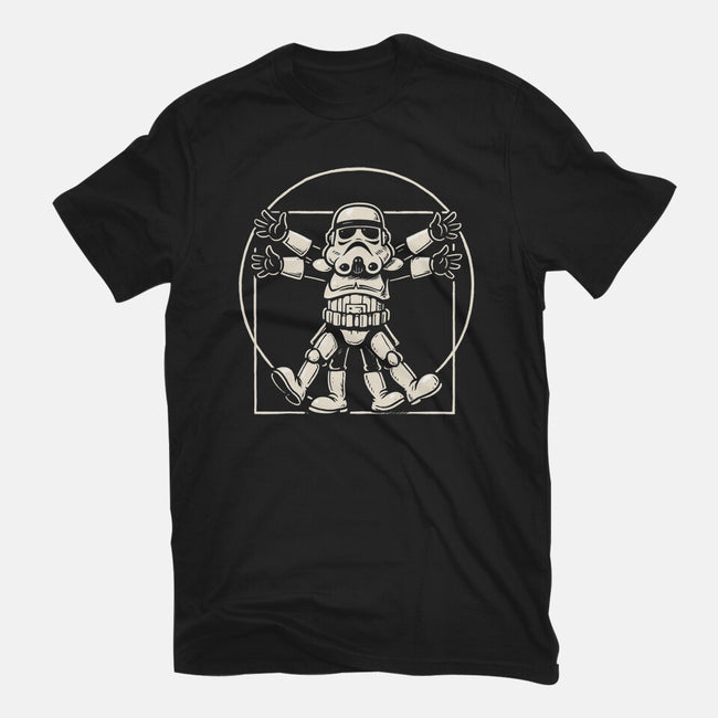 Vitruvian Stormtrooper-Unisex-Basic-Tee-Immortalized