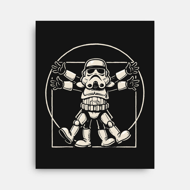 Vitruvian Stormtrooper-None-Stretched-Canvas-Immortalized