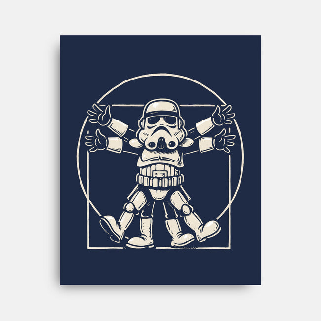 Vitruvian Stormtrooper-None-Stretched-Canvas-Immortalized