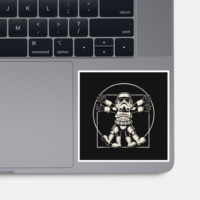Vitruvian Stormtrooper-None-Glossy-Sticker-Immortalized