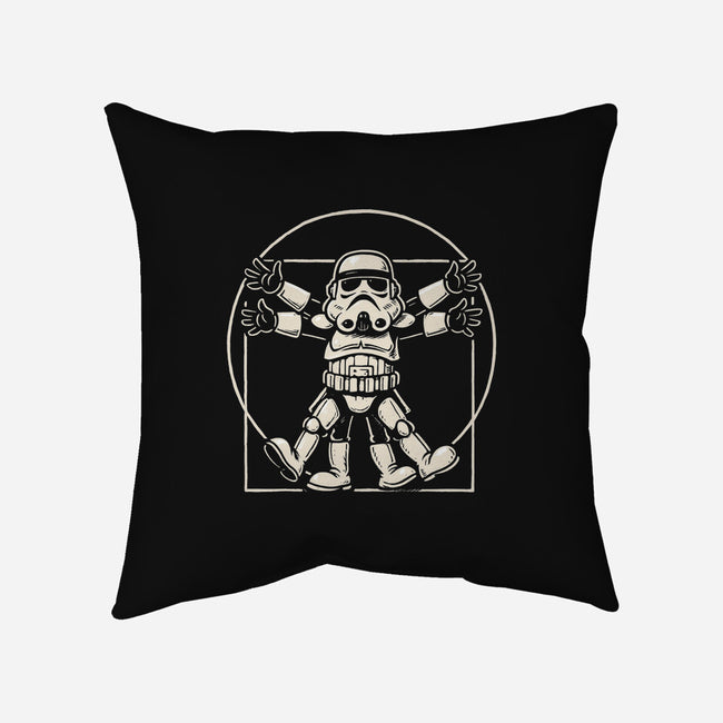 Vitruvian Stormtrooper-None-Removable Cover w Insert-Throw Pillow-Immortalized