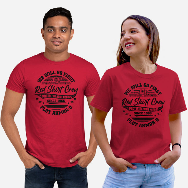 Red Shirt Crew-Unisex-Basic-Tee-rocketman_art