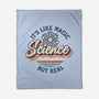 Science Magic Vintage-None-Fleece-Blanket-rocketman_art