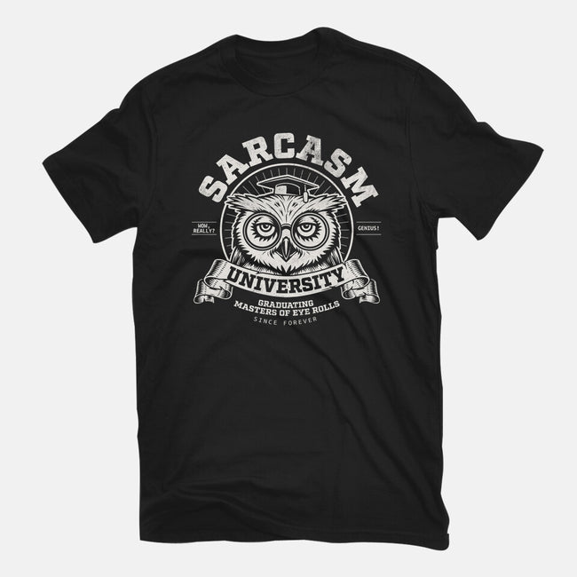 Sarcasm University-Mens-Basic-Tee-Popnotic