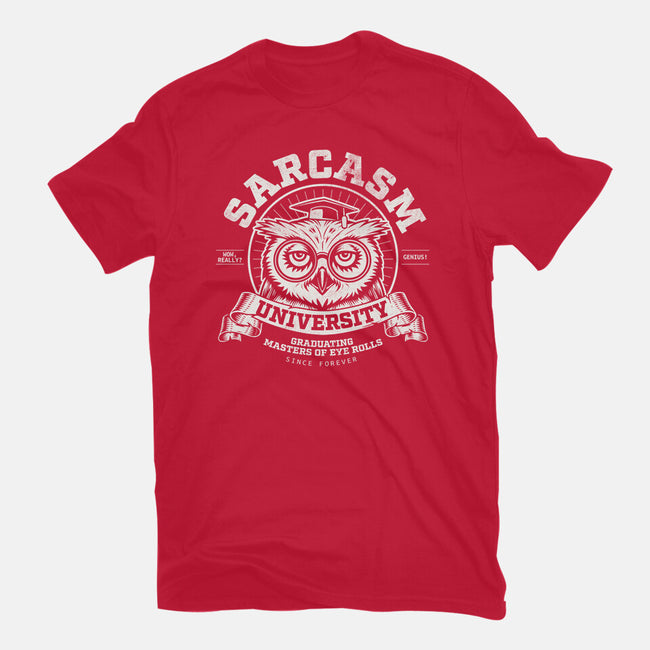 Sarcasm University-Mens-Basic-Tee-Popnotic