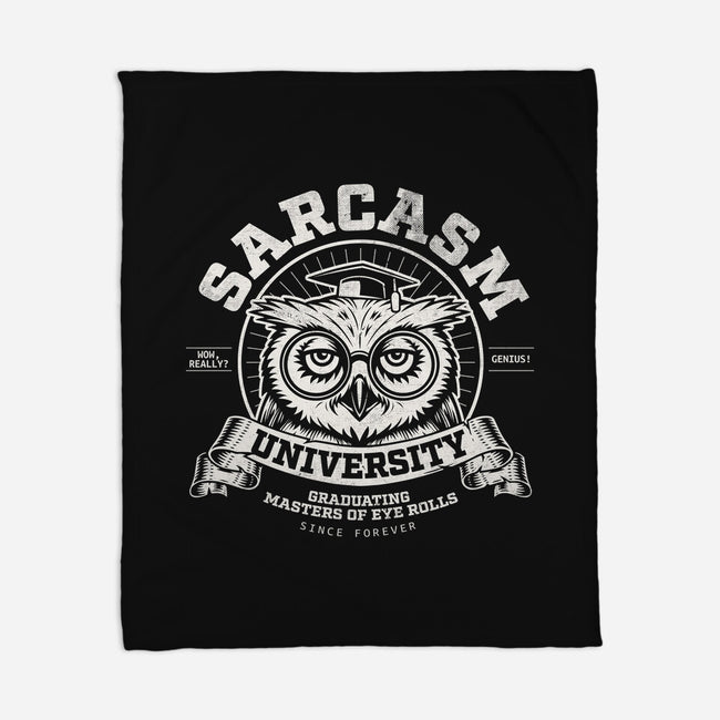Sarcasm University-None-Fleece-Blanket-Popnotic