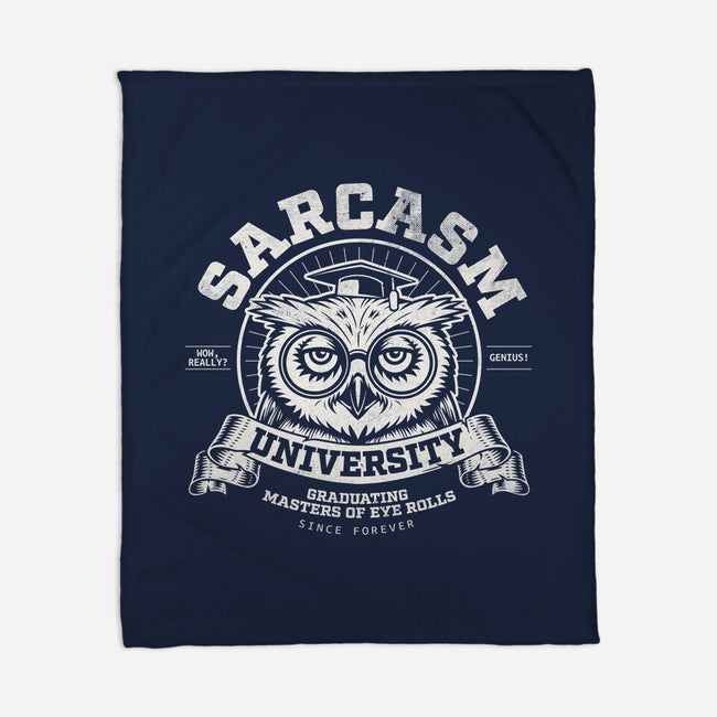 Sarcasm University-None-Fleece-Blanket-Popnotic