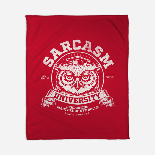 Sarcasm University-None-Fleece-Blanket-Popnotic